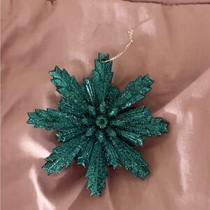 Glittery Blue Snowflake Ornament ❄️